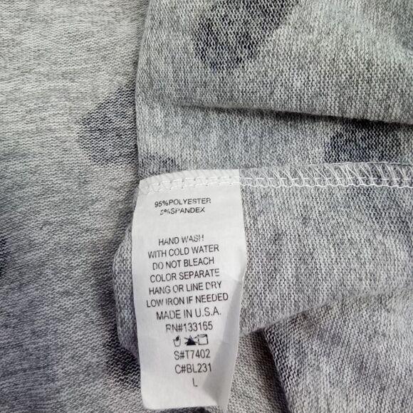 Basil & Lola gray and black crop top‎ hearts Women large - Picture 7 of 9